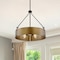 Nuvo Halter 4-Light Pendant, E26 60W, Matte Black, Natural Brass Metal Shade 60/7693 - alternate 3